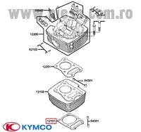 Garnitura cilindru originala Kymco Quannon Naked (09-15) - Quannon Sport (07-13) 125cc - ATV Kymco Mxer - MXU 4T AC 150cc